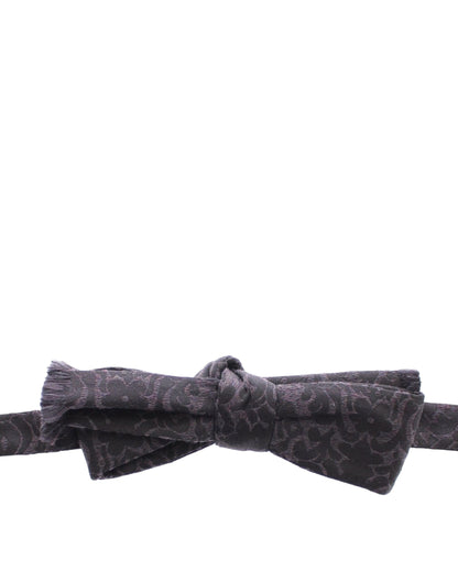 Pajarita Dolce & Gabbana de Lana y Seda Gris Negra