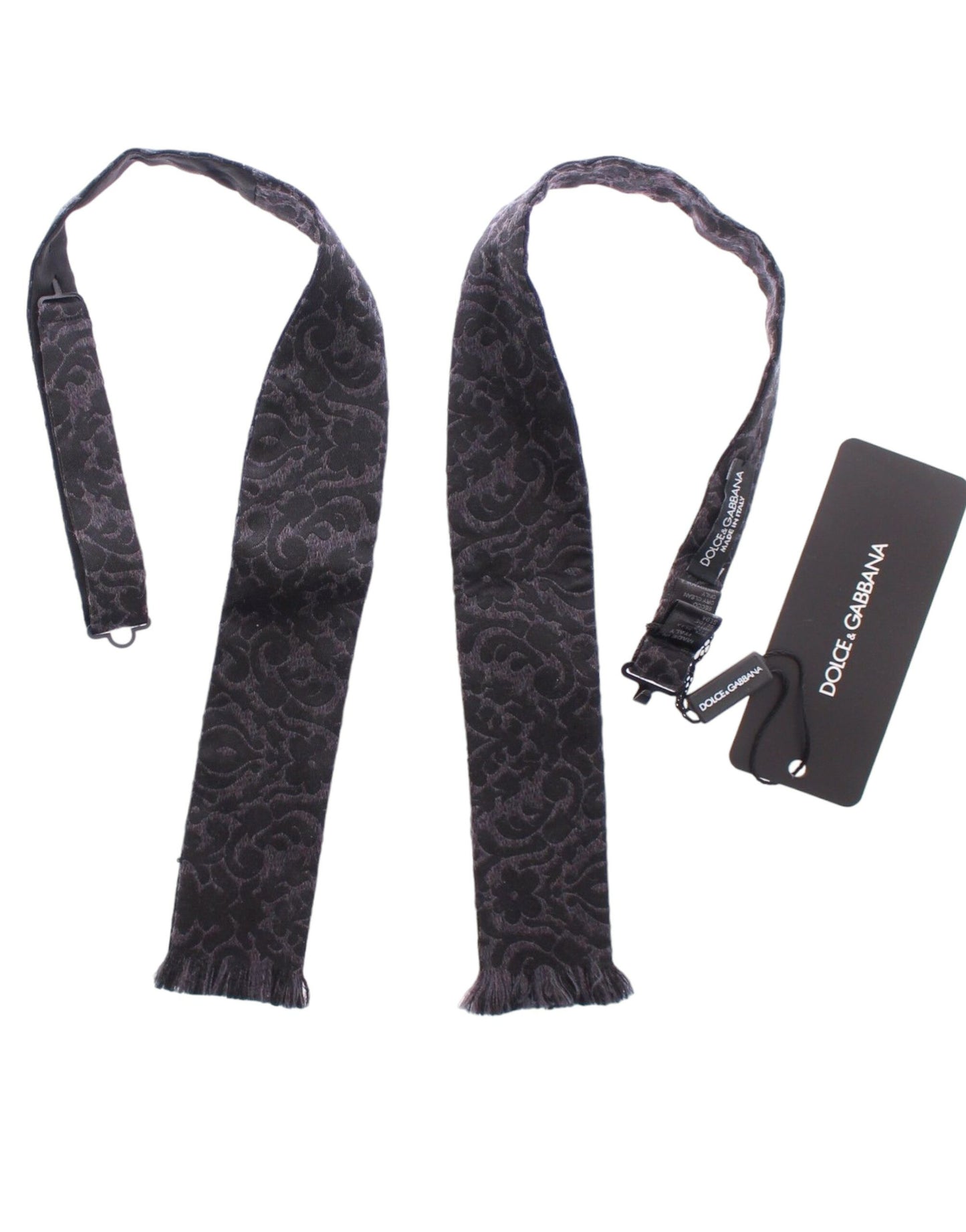 Pajarita Dolce & Gabbana de Lana y Seda Gris Negra