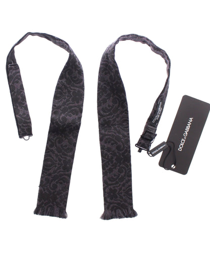 Pajarita Dolce & Gabbana de Lana y Seda Gris Negra