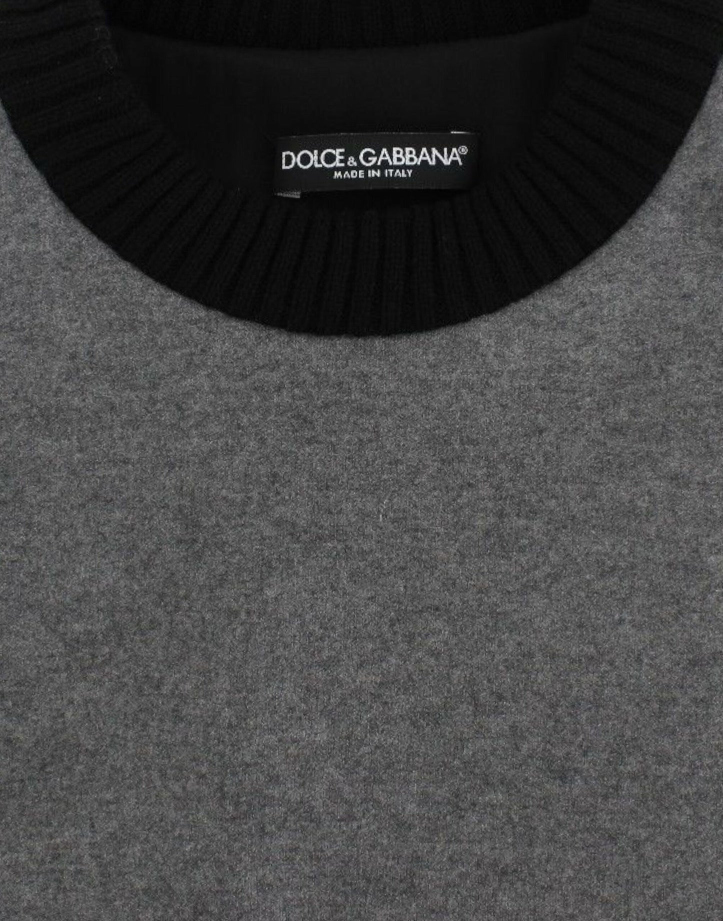 Suéter Dolce & Gabbana gris negro de lana y cachemir con encaje