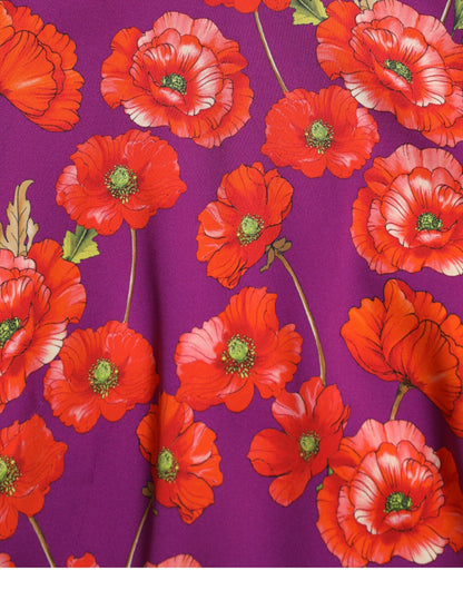 Vestido tubo de Dolce & Gabbana con estampado floral multicolor de amapolas