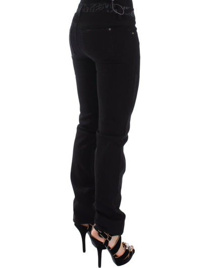 Ermanno Scervino Jeans Ajustados Negros Elásticos de Mezclilla