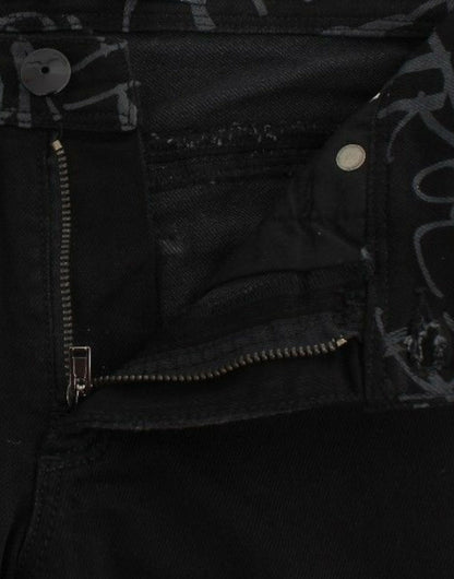 Ermanno Scervino Jeans Ajustados Negros Elásticos de Mezclilla