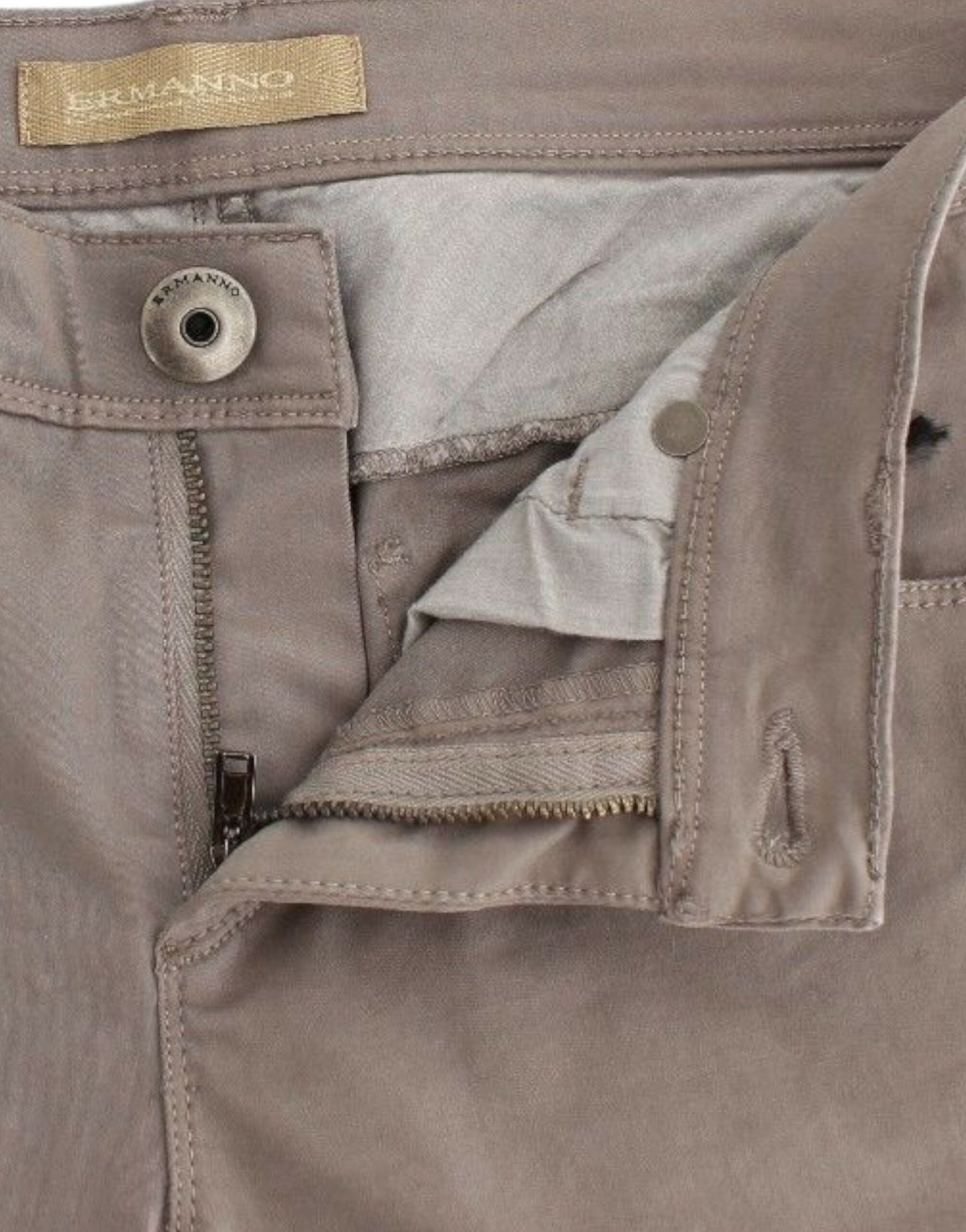 Ermanno Scervino Jeans Ajustados de Mezclilla Color Topo Beige