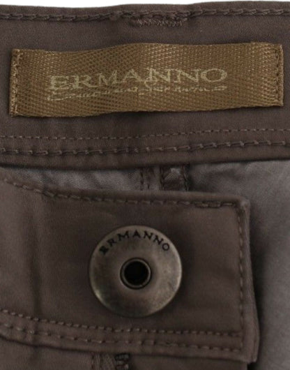 Ermanno Scervino Jeans Ajustados de Mezclilla Color Topo Beige