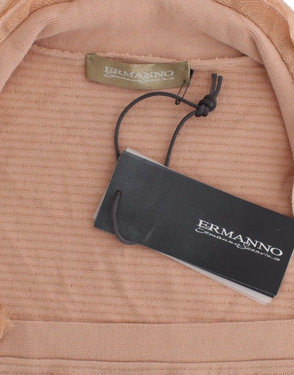 Top de manga larga Ermanno Scervino de mezcla de lana naranja a rayas