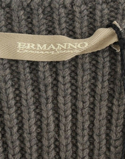 Ermanno Scervino Top de punto gris Suéter de punto Lana merina