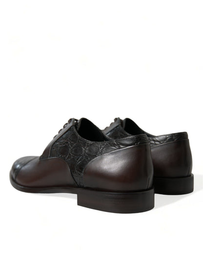 Zapatos de vestir formales Dolce & Gabbana de piel exótica marrón para hombre