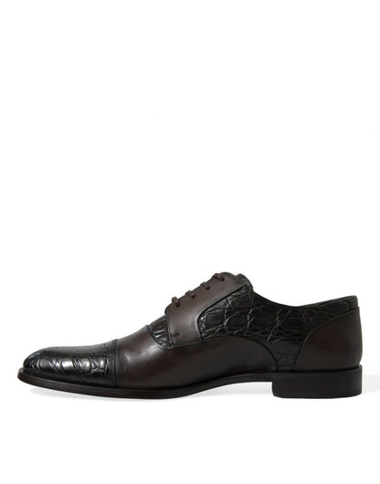 Zapatos de vestir formales Dolce & Gabbana de piel exótica marrón para hombre