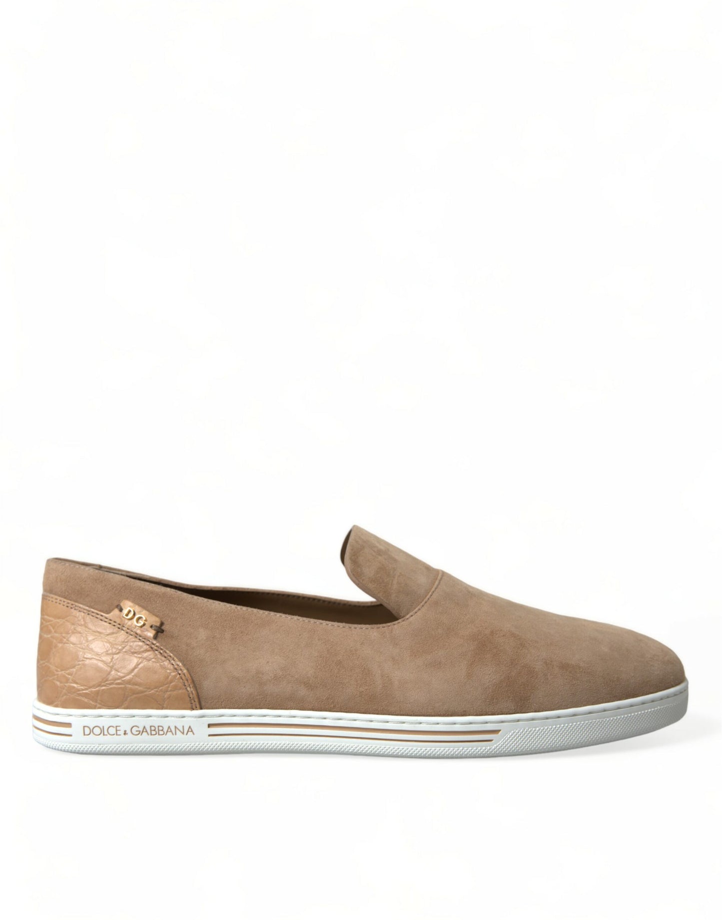 Mocasines/Zapatillas de Hombre Dolce & Gabbana Caimán de Ante Beige