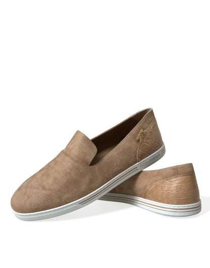 Mocasines/Zapatillas de Hombre Dolce & Gabbana Caimán de Ante Beige