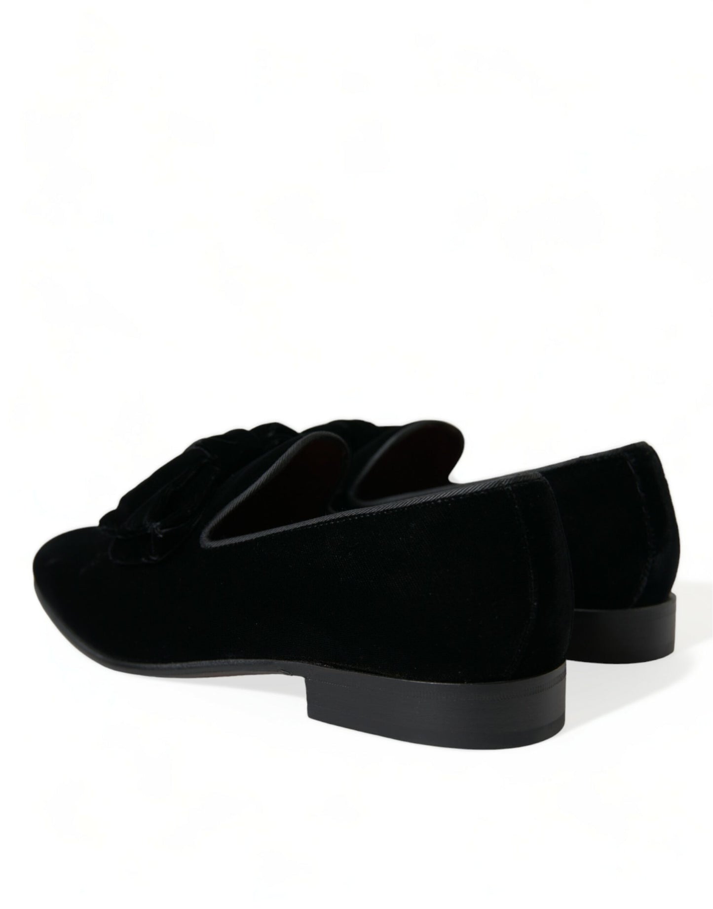Mocasines de Terciopelo Negro Dolce & Gabbana Zapatos de Vestir Formales