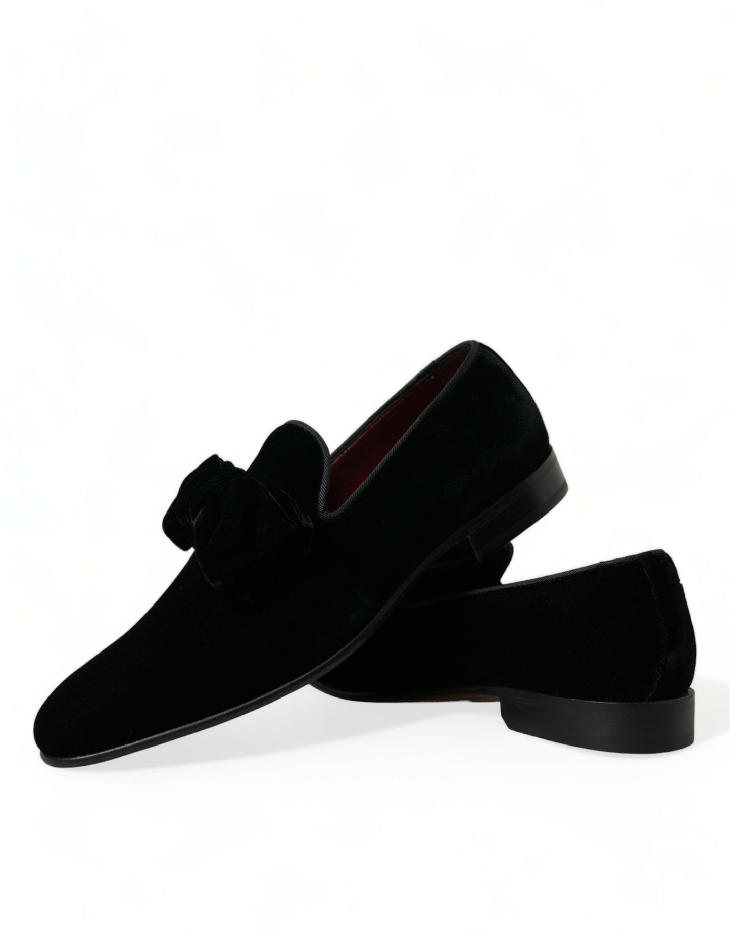 Mocasines de Terciopelo Negro Dolce & Gabbana Zapatos de Vestir Formales