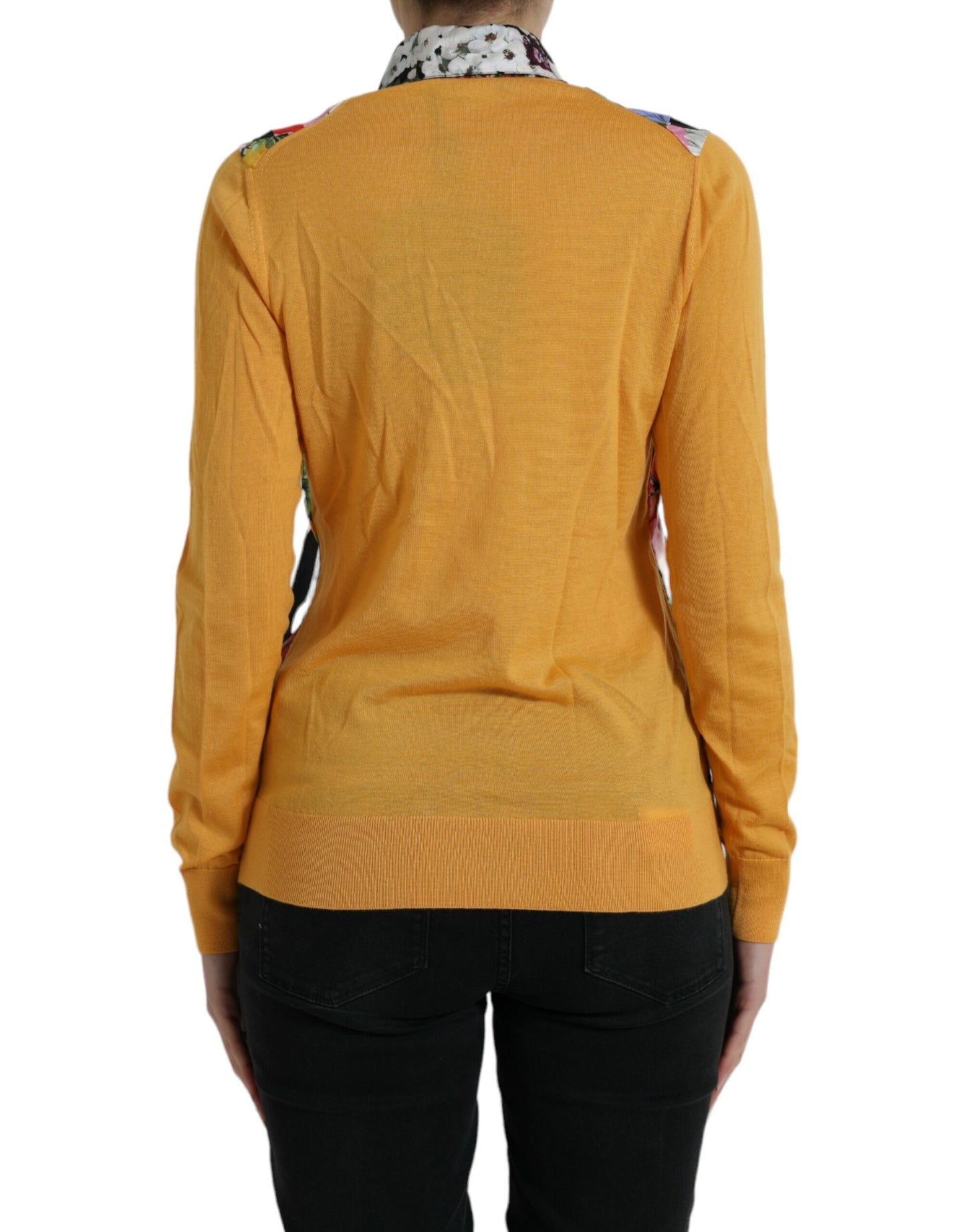 Suéter Henley de cachemira con retazos multicolor de Dolce & Gabbana