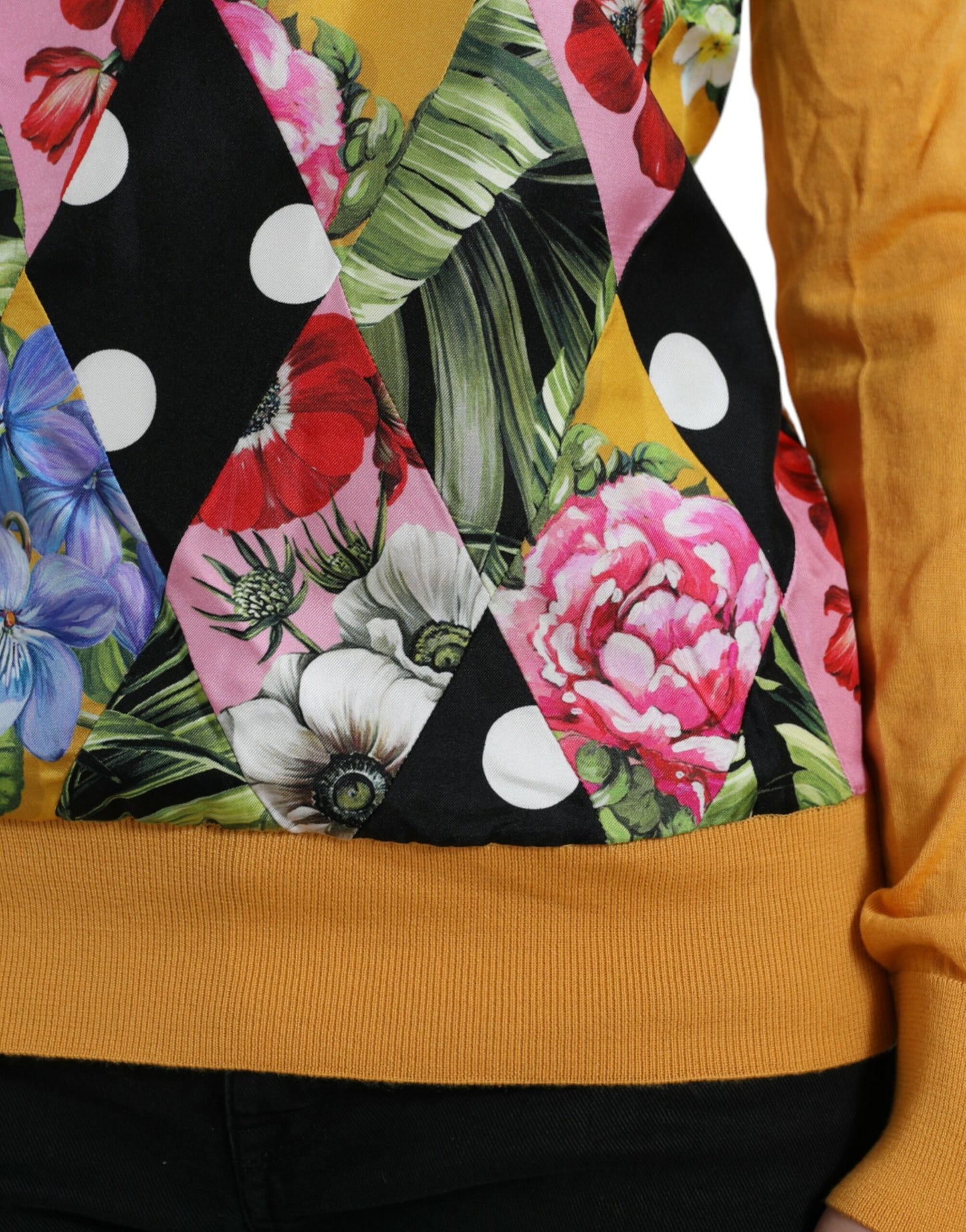 Suéter Henley de cachemira con retazos multicolor de Dolce & Gabbana