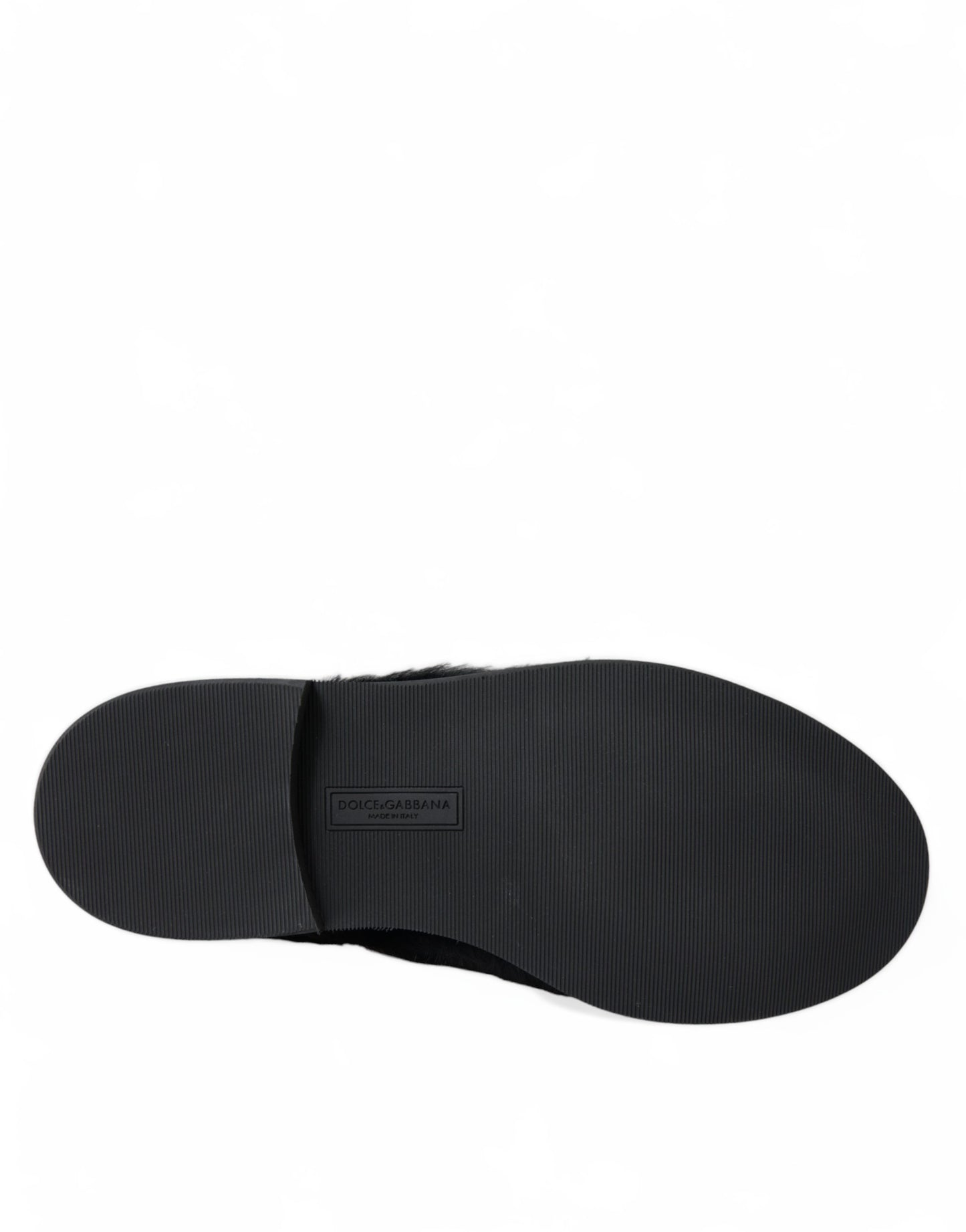Zapatos de vestir Dolce & Gabbana Derby de cuero negro con cordones y piel