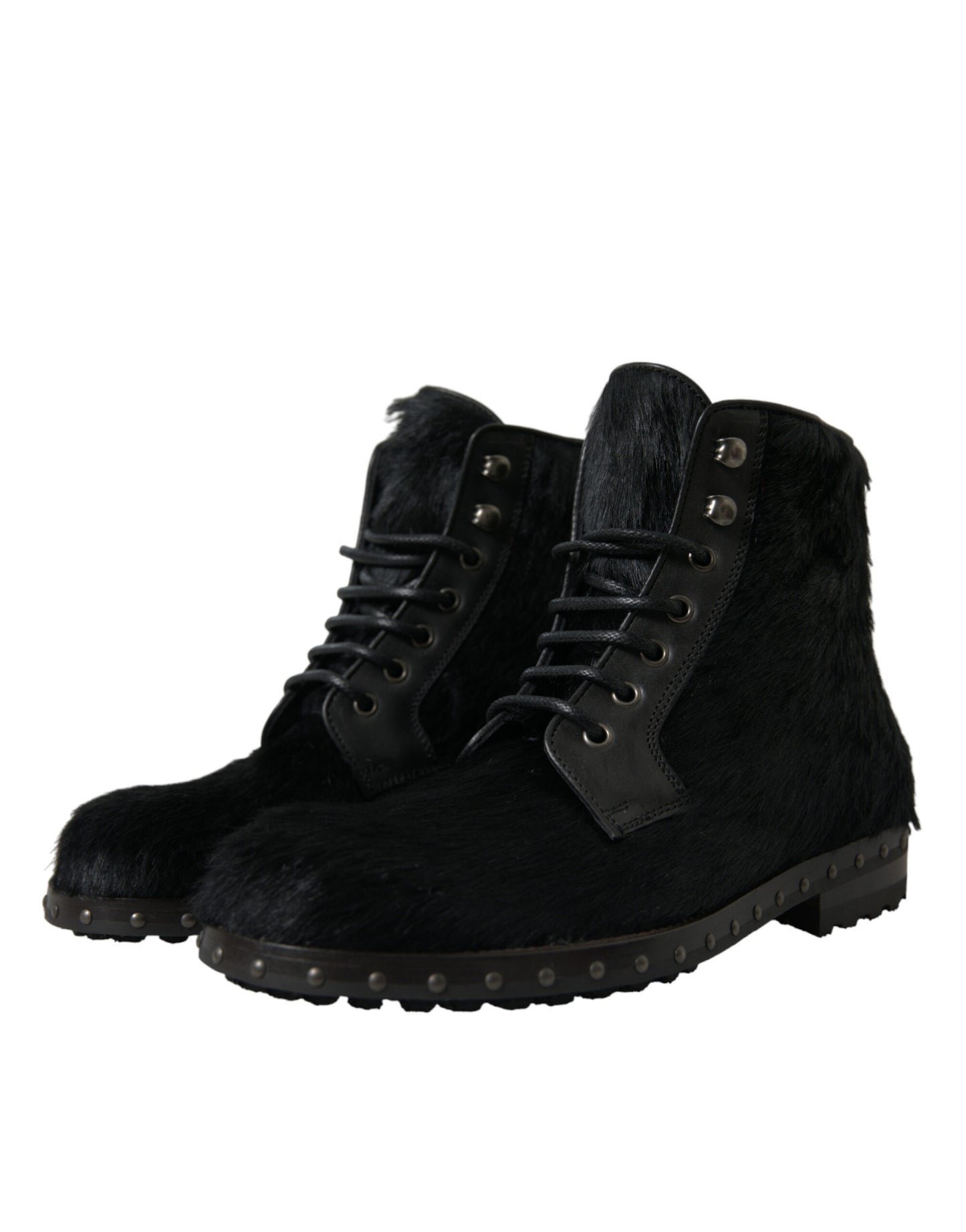 Botas de media caña de piel negra estilo potro de Dolce & Gabbana