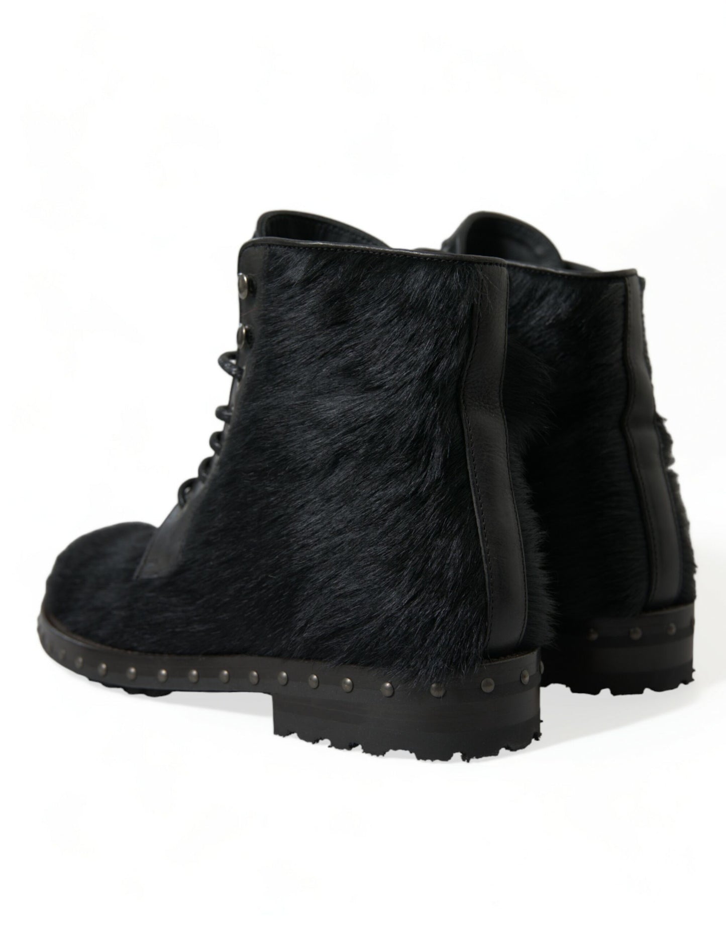 Botas de media caña de piel negra estilo potro de Dolce & Gabbana