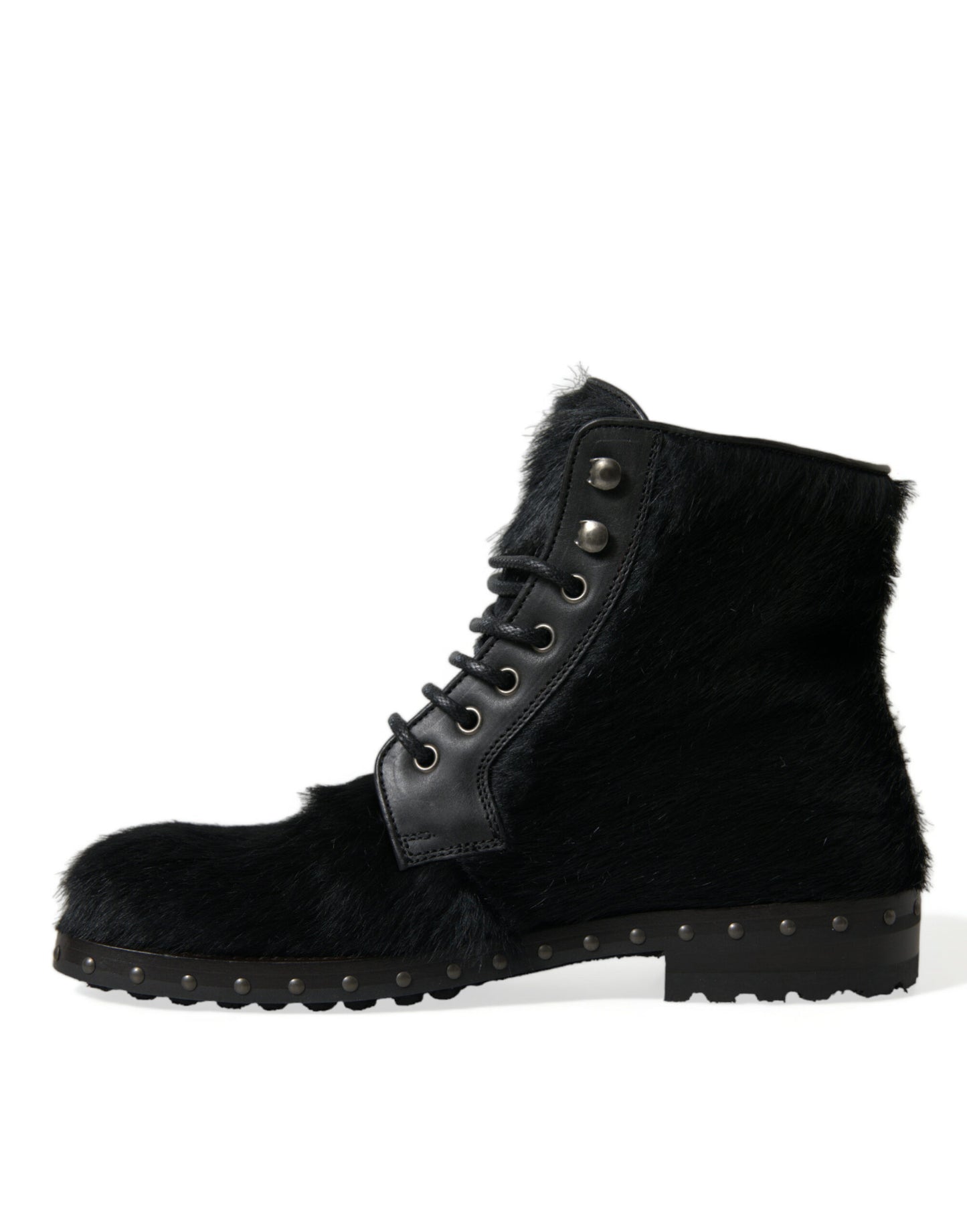 Botas de media caña de piel negra estilo potro de Dolce & Gabbana