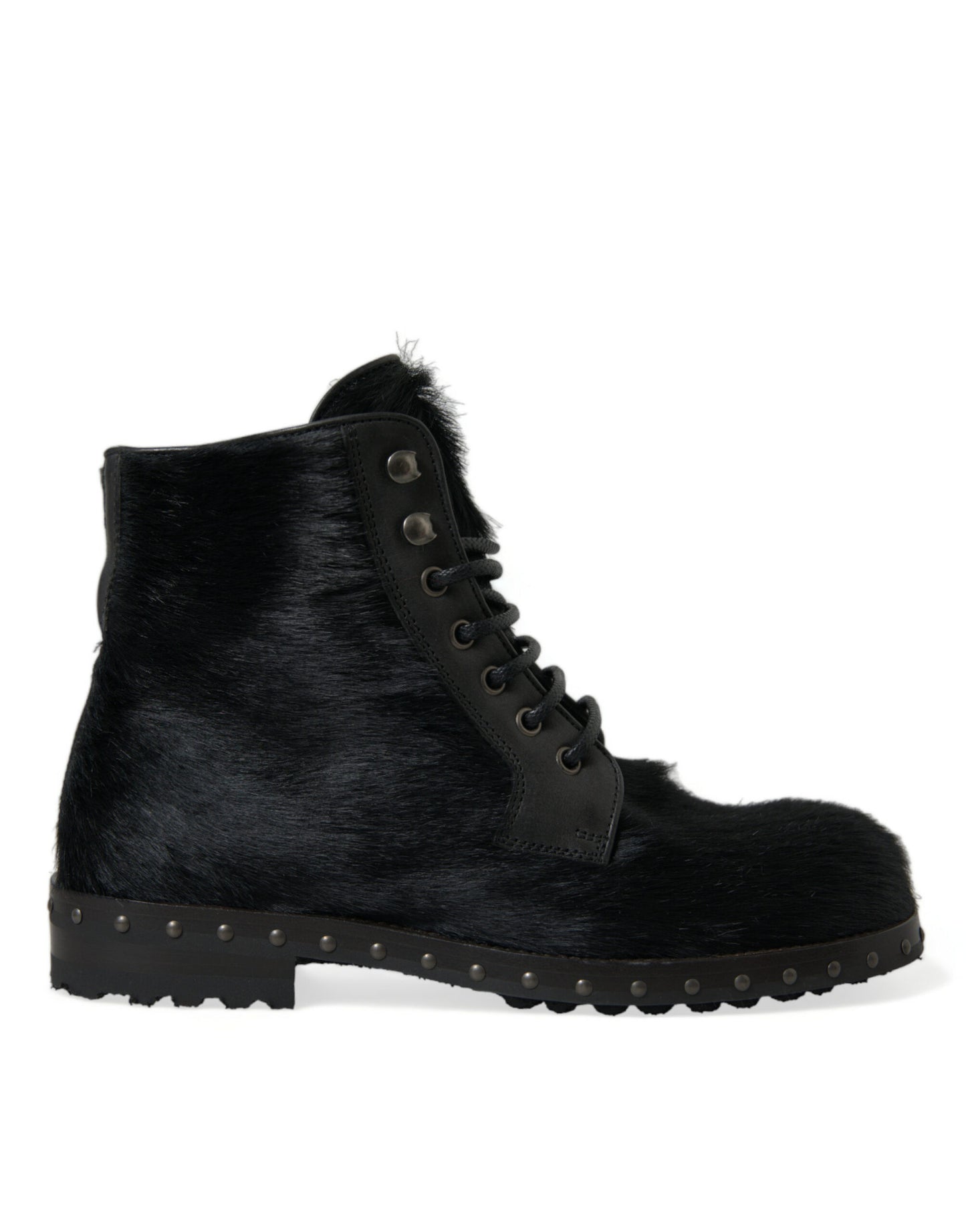Botas de media caña de piel negra estilo potro de Dolce & Gabbana