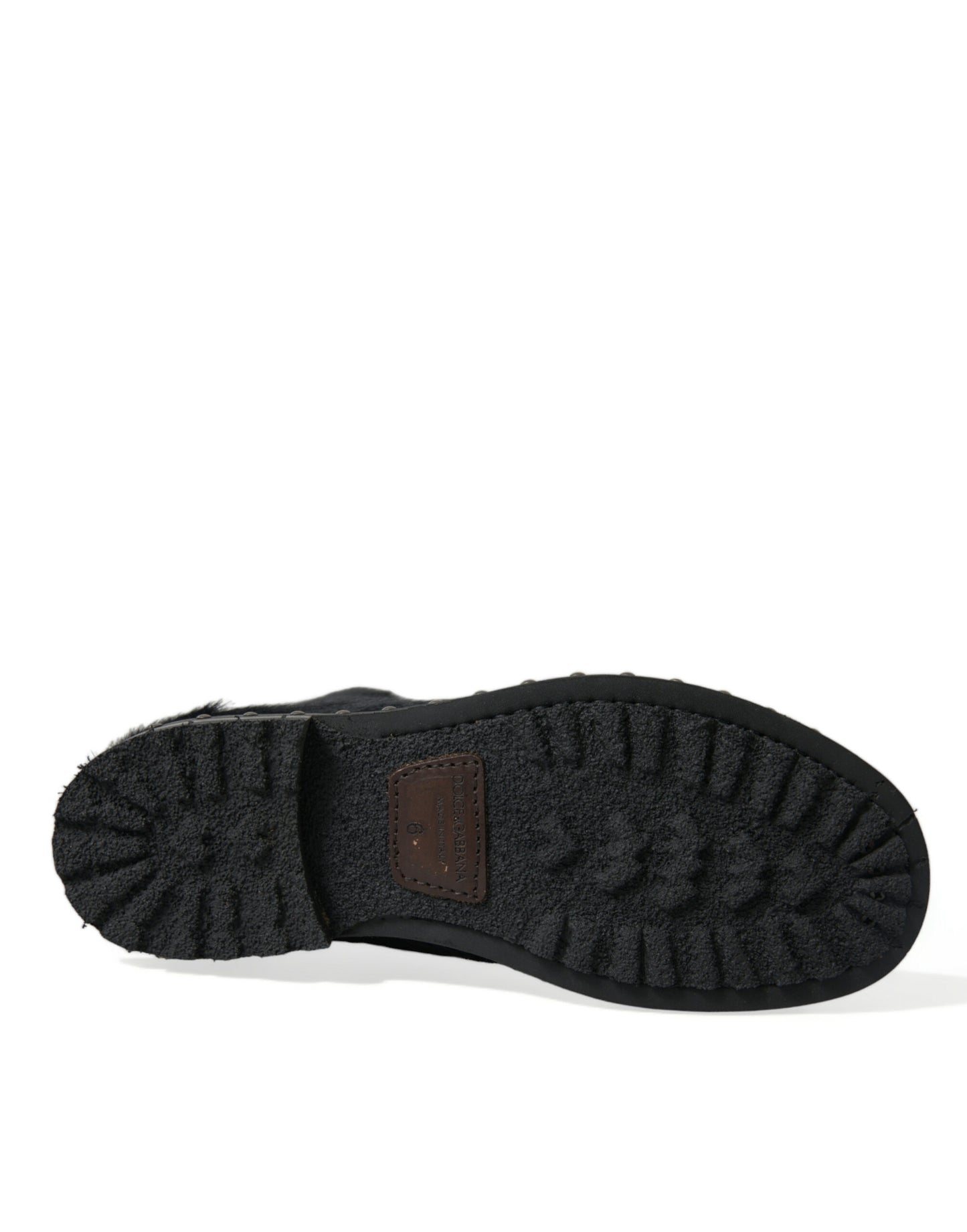 Botas de media caña de piel negra estilo potro de Dolce & Gabbana