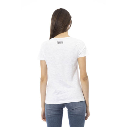Camiseta Trussardi Action de algodón blanco para mujer