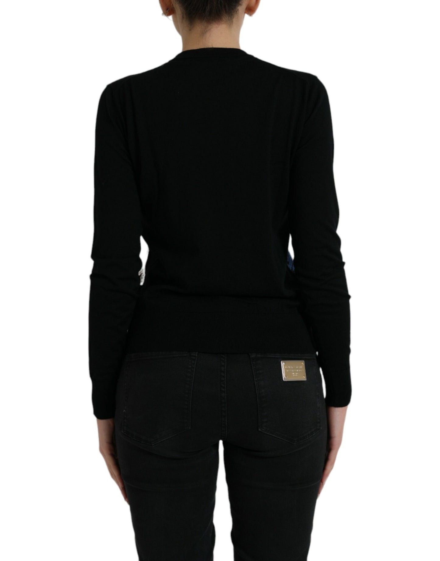 Cárdigan de lana de manga larga Black Bird de Dolce & Gabbana