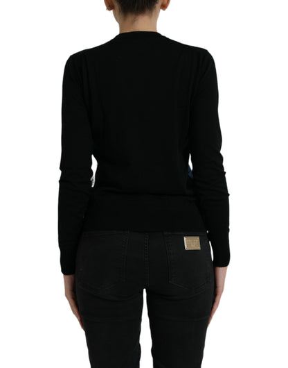 Cárdigan de lana de manga larga Black Bird de Dolce & Gabbana