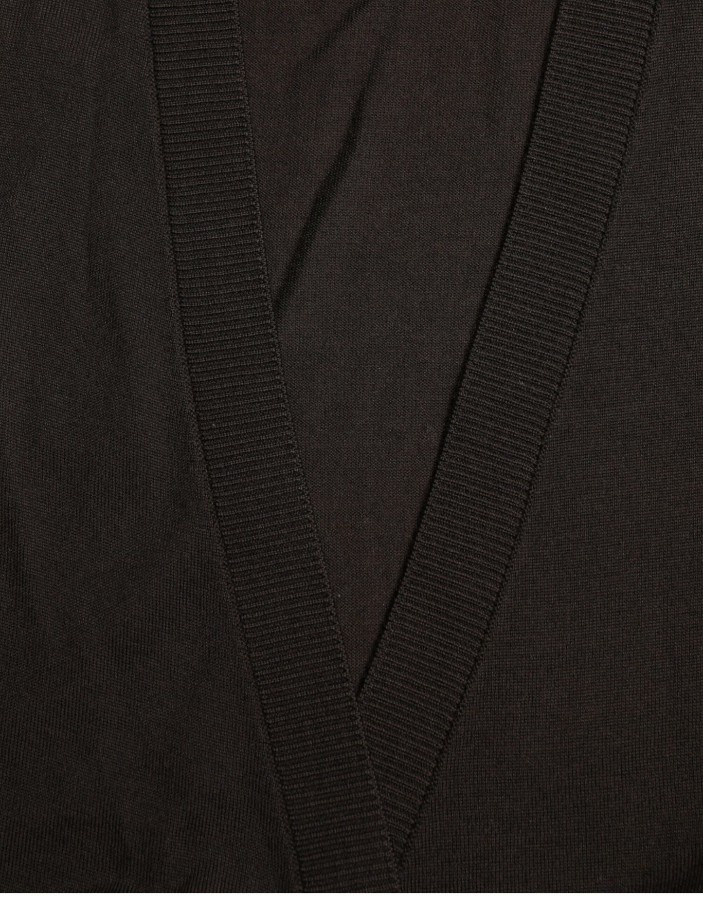 Cárdigan Dolce & Gabbana negro de lana con cuello de pico cruzado