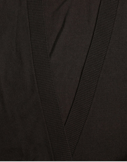 Cárdigan Dolce & Gabbana negro de lana con cuello de pico cruzado
