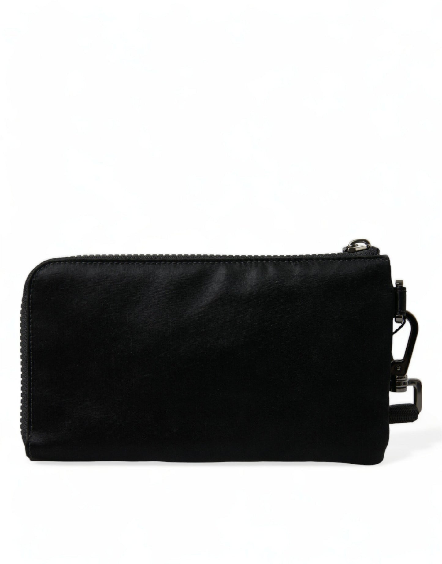 Bolso de mano Dolce & Gabbana de nailon negro con logo y placa llavero