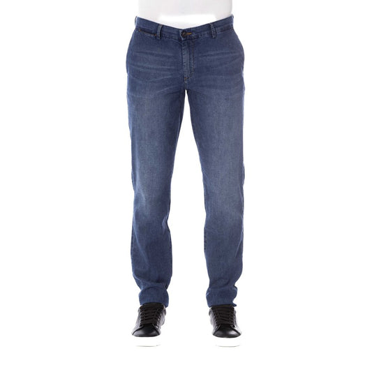 Trussardi Jeans Jeans de algodón azul para hombre