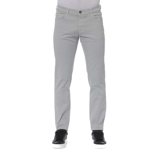 Trussardi Jeans Vaqueros grises de algodón para hombre