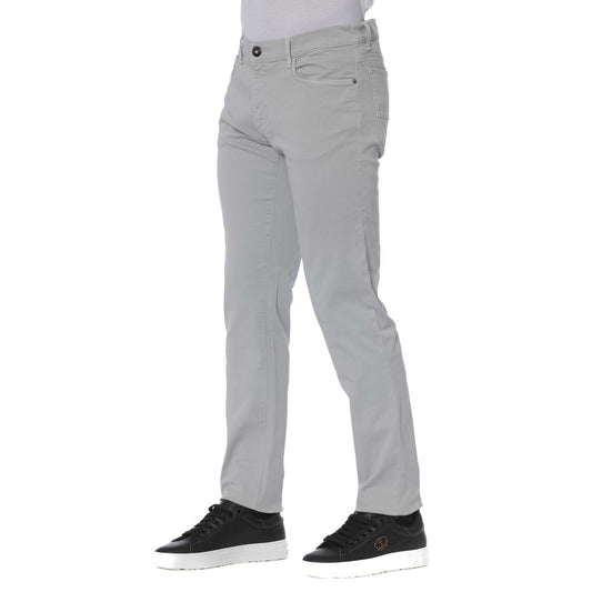 Trussardi Jeans Vaqueros grises de algodón para hombre