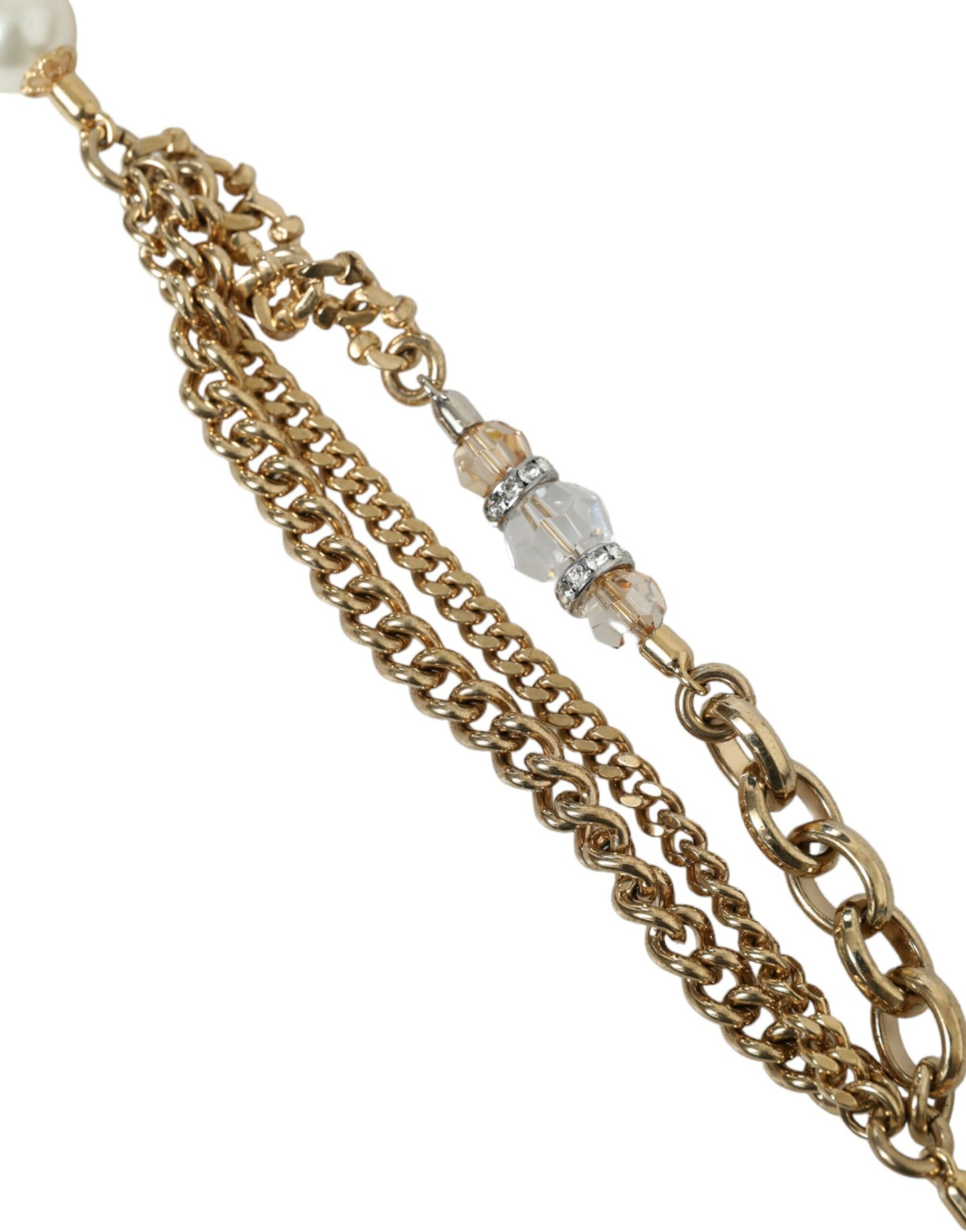Cinturón de cintura trenzado azul de latón dorado Dolce & Gabbana