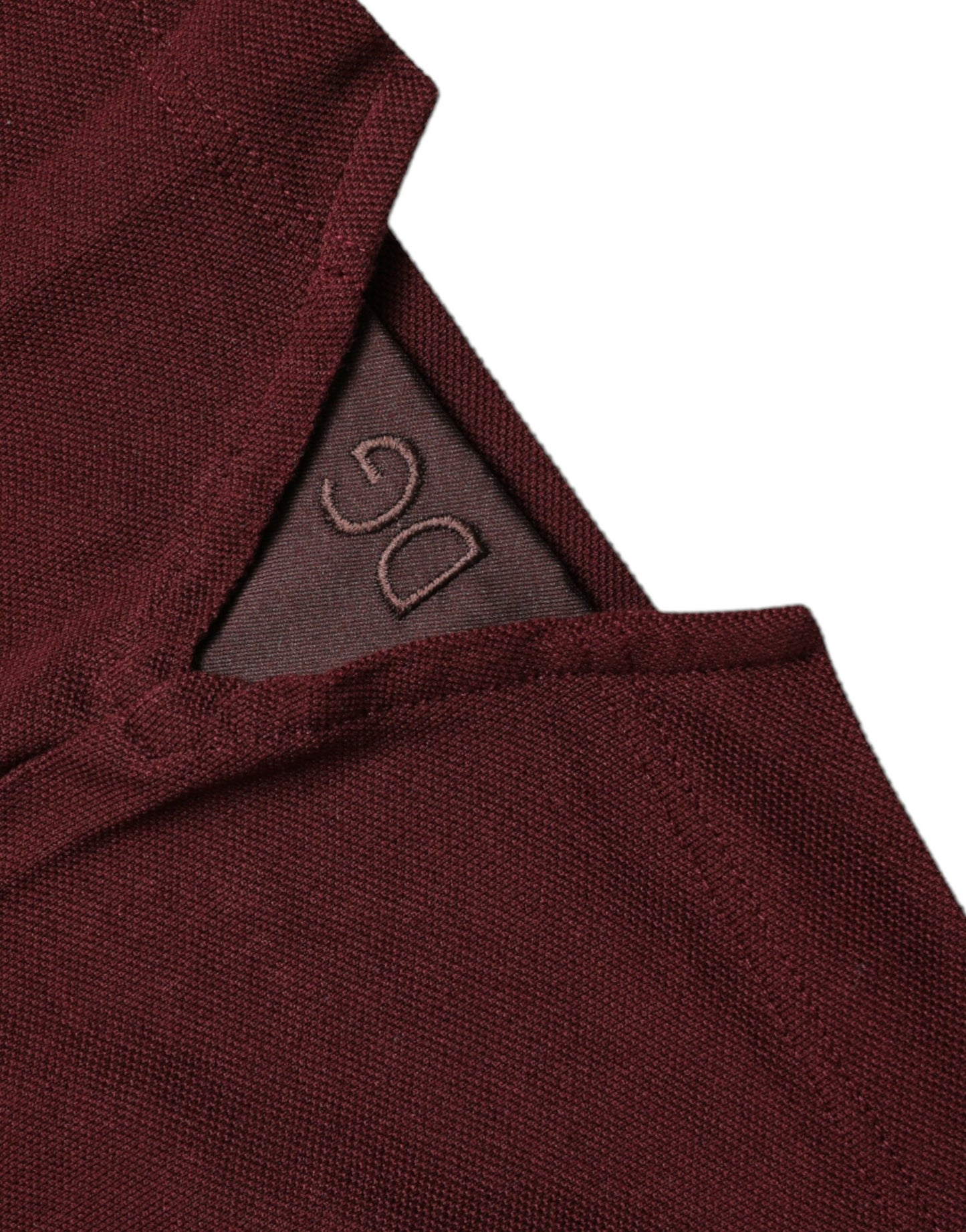 Polo de manga corta granate con cuello de Dolce & Gabbana
