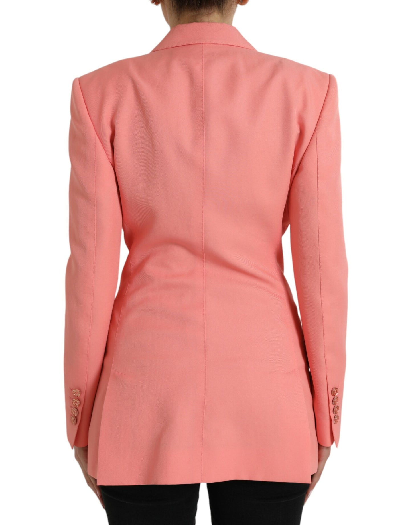 Chaqueta Blazer Cruzada Rosa de Poliéster Dolce & Gabbana
