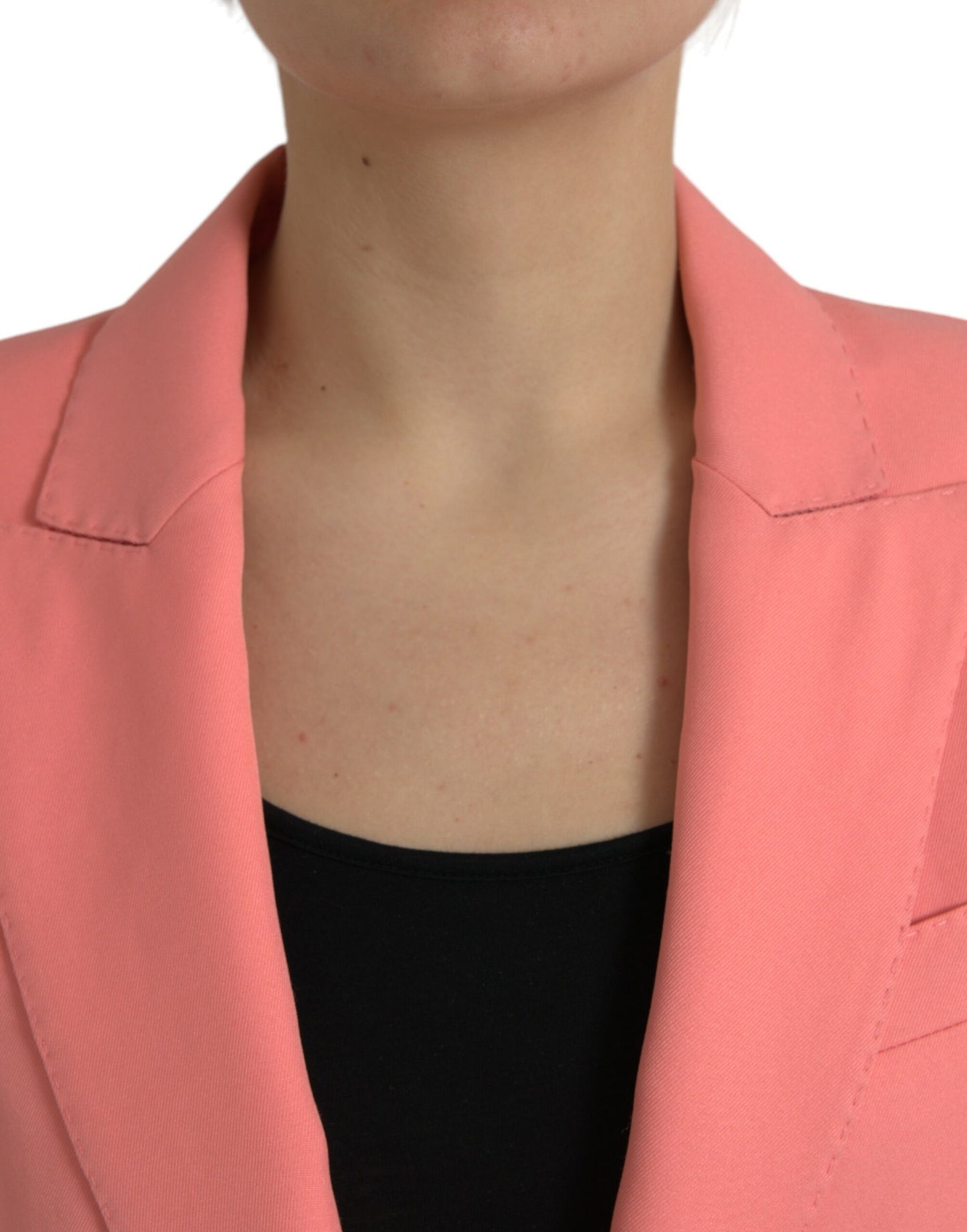 Chaqueta Blazer Cruzada Rosa de Poliéster Dolce & Gabbana