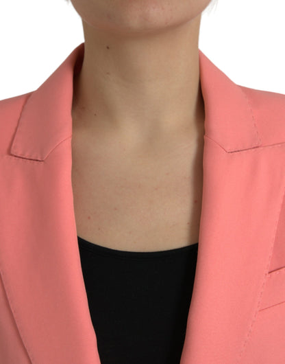 Chaqueta Blazer Cruzada Rosa de Poliéster Dolce & Gabbana