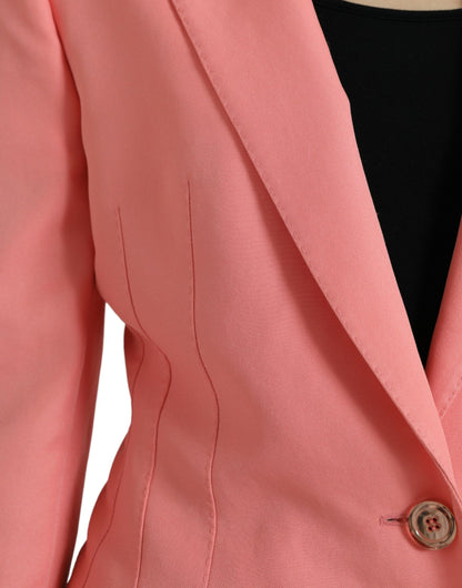 Chaqueta Blazer Cruzada Rosa de Poliéster Dolce & Gabbana