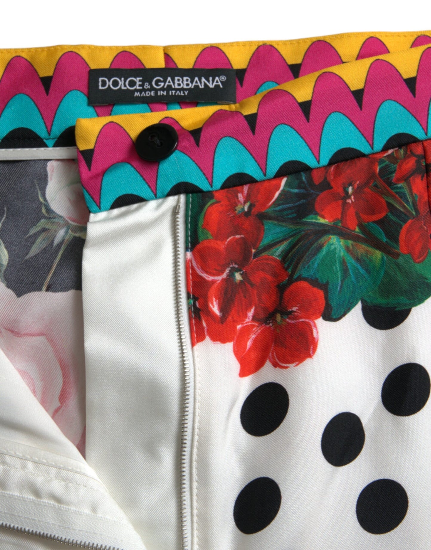 Shorts Dolce & Gabbana Multicolor Florales con Lunares