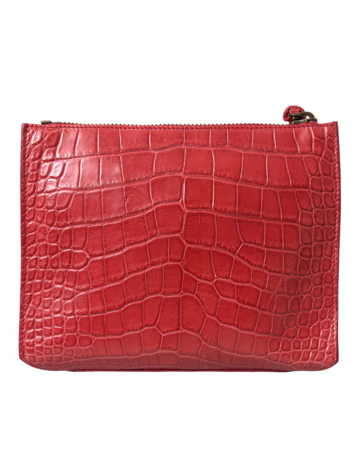 Bolso de mano Balenciaga de piel exótica roja con diseño Classic Pouch