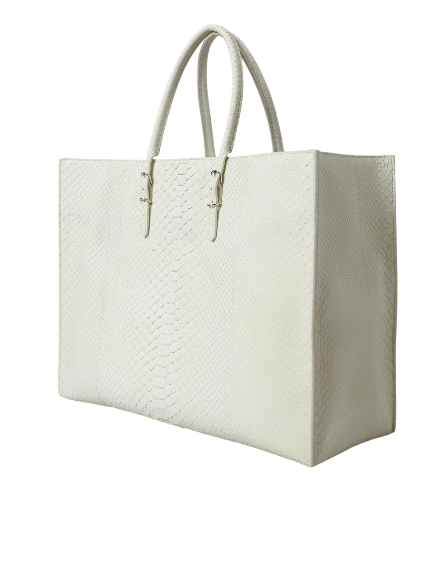 Bolso tote Balenciaga de piel exótica blanca y amarilla PAPIER