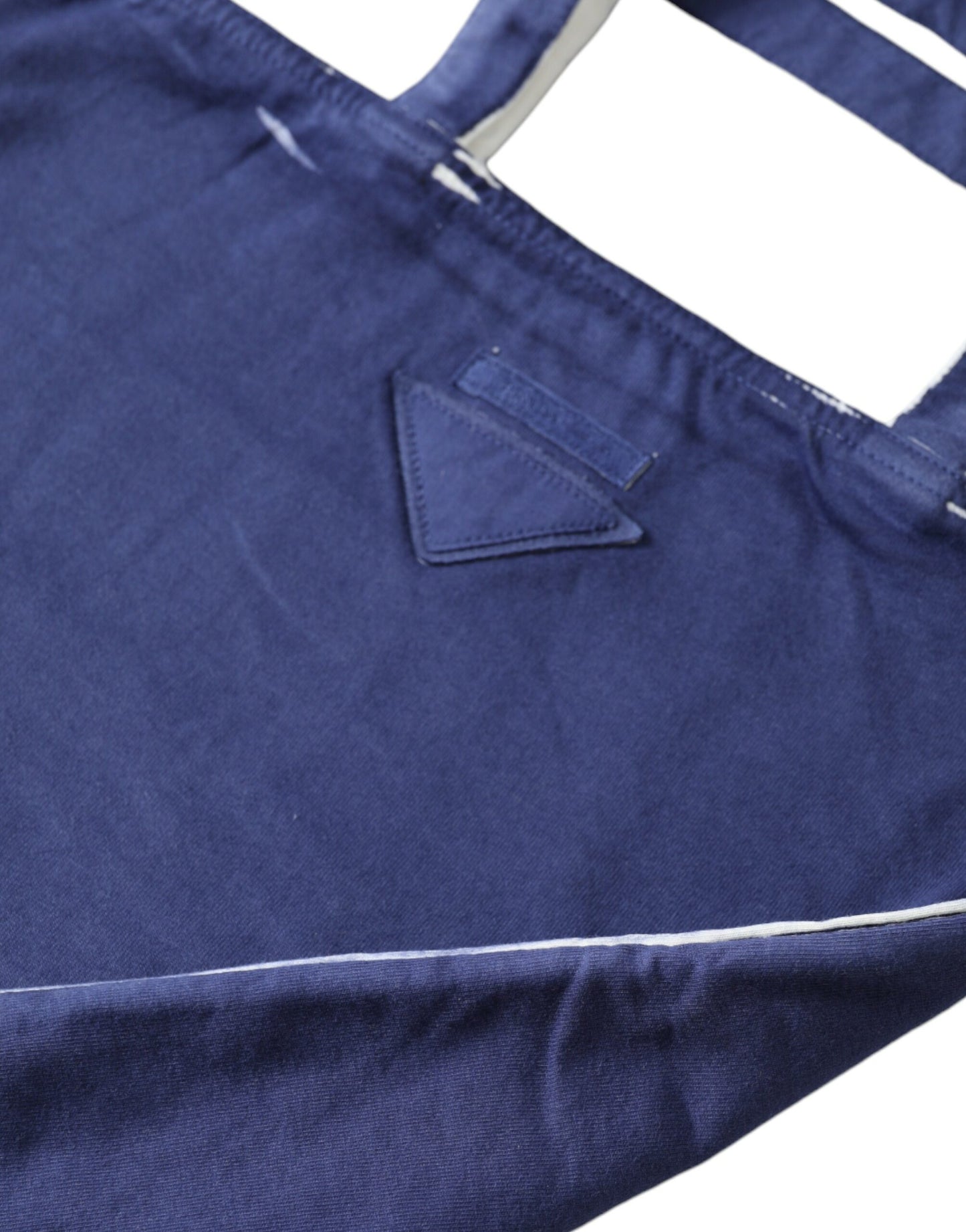 Bolso de hombro de compras Prada de tela de jersey azul con logo