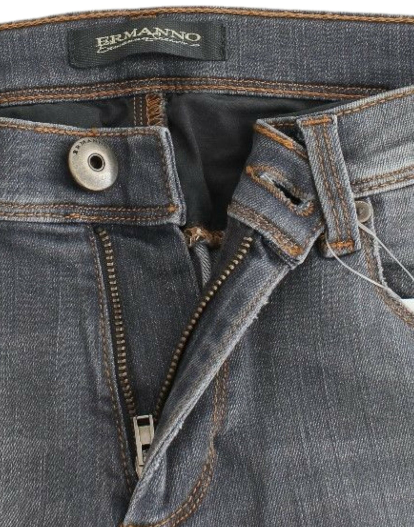 Ermanno Scervino Vaqueros pitillo grises de mezclilla elásticos