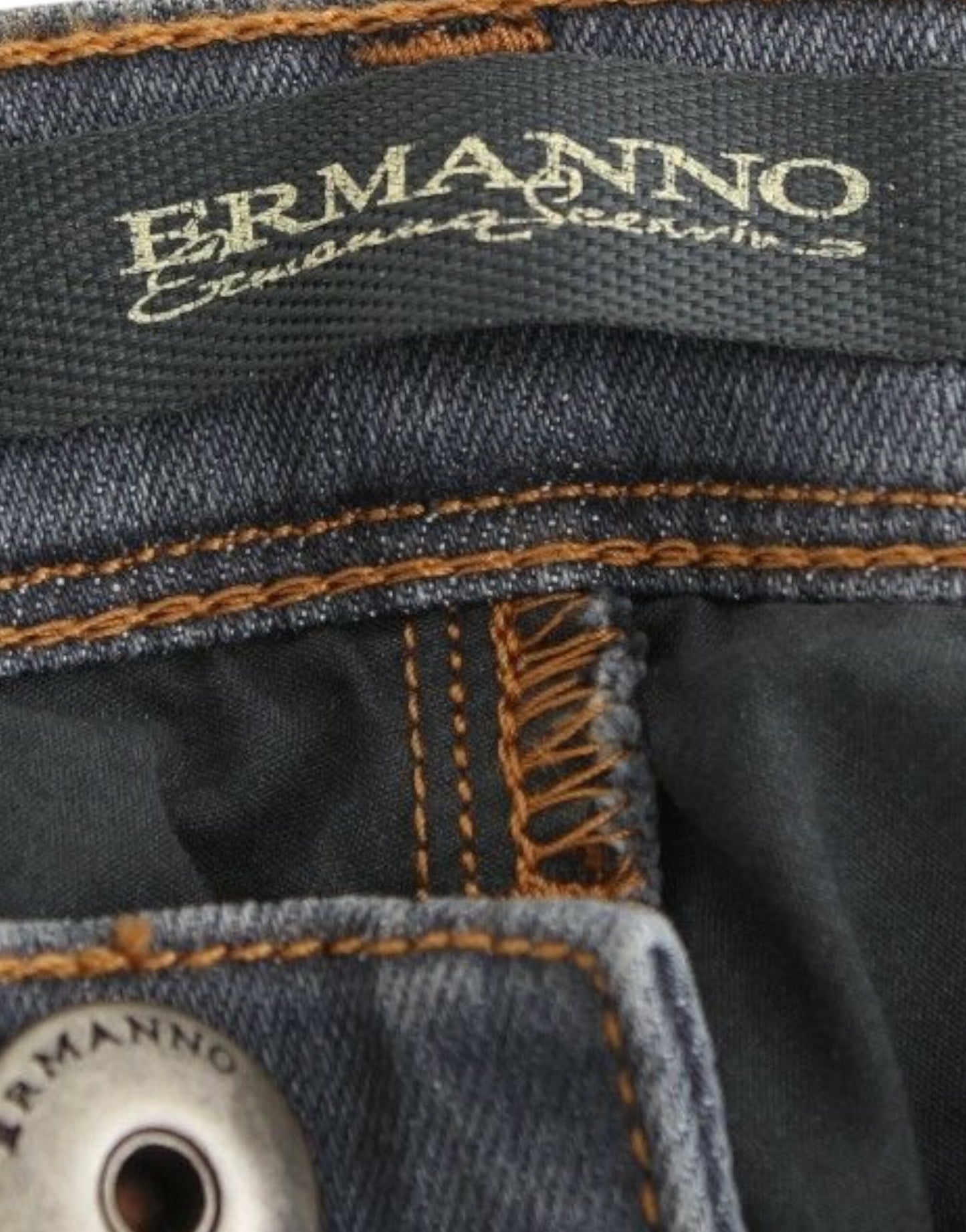 Ermanno Scervino Vaqueros pitillo grises de mezclilla elásticos