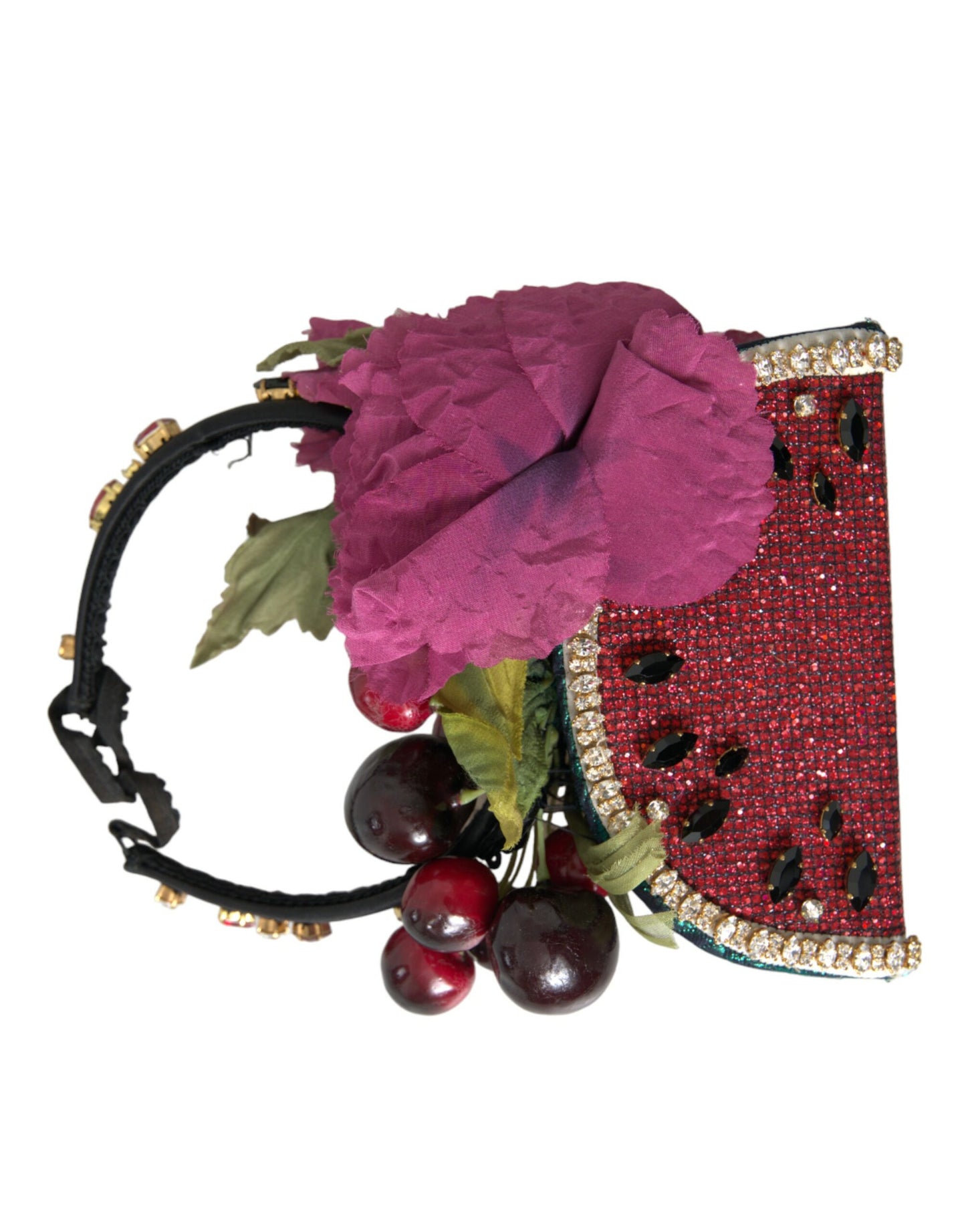Diadema de cristal Dolce & Gabbana roja con sandías y cerezas