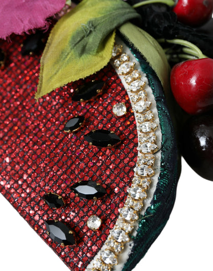 Diadema de cristal Dolce & Gabbana roja con sandías y cerezas