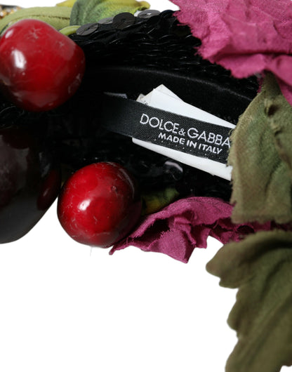 Diadema de cristal Dolce & Gabbana roja con sandías y cerezas