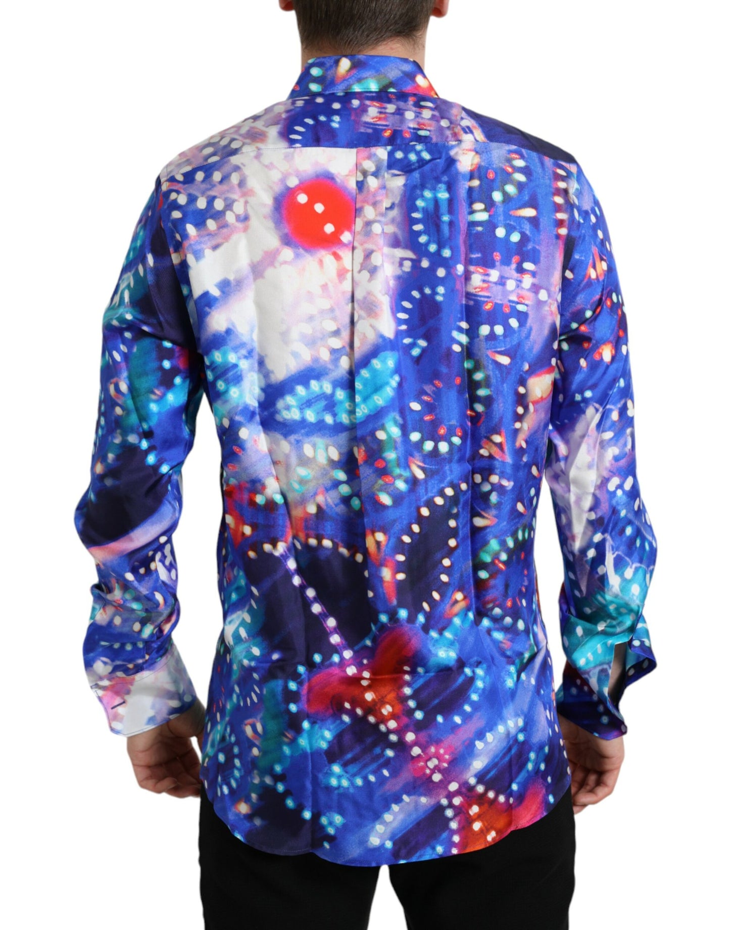 Camisa MARTINI Dolce & Gabbana morada de seda Luminarie slim